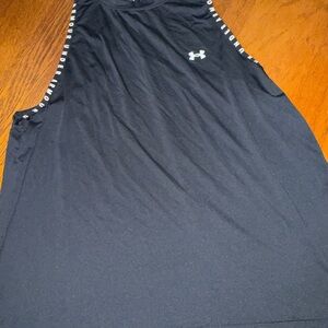 LG Black Under Armour Athletic Tank with White Logo